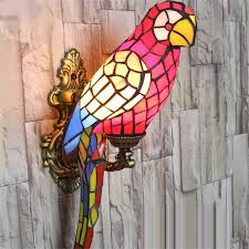 Stained Glass Art Parrot Wall