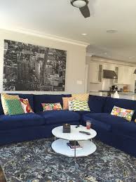 Blue Velvet Lounge Sectional From Crate