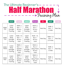 half marathon training plan for the