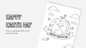 happy earth day printable coloring