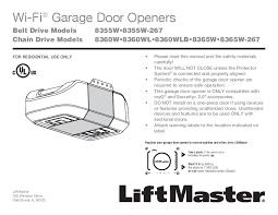 liftmaster 881lmw garage door openers