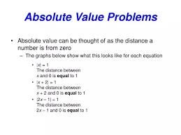 Ppt Absolute Value Problems