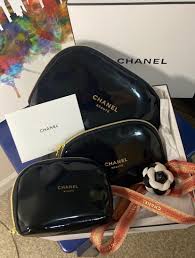 chanel cosmetic bag trio in