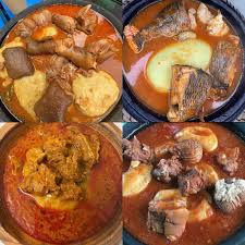 Easy to make fufu powder is available in the exotic or world foods section of most supermarkets. Fufu Pounded Cassava And Plantain With A Variety Of Soups And Fish Meat Ghana Streeteats