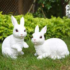 China Resin Rabbit And Animal Figurine