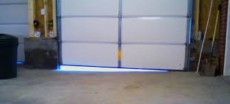 your garage door to an uneven floor
