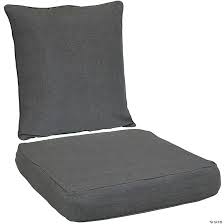 Seat Cushion Set For Patio Chair Gray