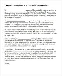 High School Teacher Letter Of Recommendation For College Under