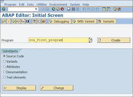 create your first abap program in sap
