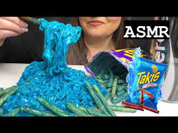 asmr blue takis noodles by
