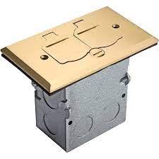 enerlites 975507 c 1 gang floor box cover flip lid embly with duplex ter weather resistant receptacle 62040 twr w eb 06 br