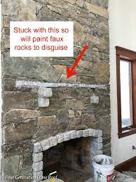 A Granite Stone Mantel Our Fireplace