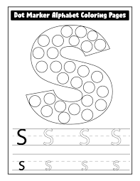 dot marker alphabet coloring pages for