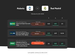 The expected win percentage is based off publicly available odds. Atalanta Vs Real Madrid Betting Odds Predictions And Tips