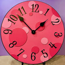 Hot Pink Bubbles Wall Clock Large Wall