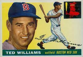 Williams is depicted with a sharp painted portrait. Top 20 Ted Williams Baseball Cards