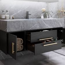 Black Bathroom Vanity Sintered Stone