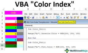 color index property in excel vba