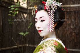 a traditional geisha wearing a kimono