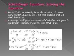 The Schrdinger Equation The First Step