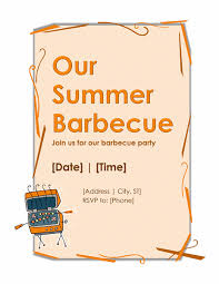 Bbq Party Invitation Template Microsoft Word Templates