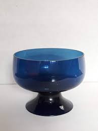 Swedish Orrefors Glass Bowl In Cobalt