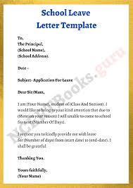 leave letter for template