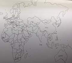 Карта мира для срисовки - 53 фото