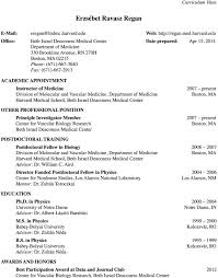 Curriculum Vitae Template For Medical Students Resume