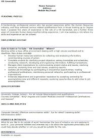 Resume CV Cover Letter  cover letter example human resources park     My Document Blog     Cover Letter And Resume Template    Word Templates For Good Hr  Generalist Sample Business Partner       