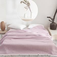 Washed Cotton Wrinkled Gauze Summer Soft Blanket 140 200 190 230cm Solid Color Light Purple Pink Blue Brown Mt001 Pretty Throw Blankets Red And White Throw Blanket From Anzhuhua 52 41 Dhgate Com