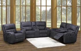 suede fabric power recliner sofa set