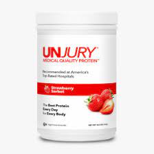 strawberry sorbet whey protein powder drink mix unjury protein