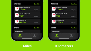 workout units from miles to kilometers
