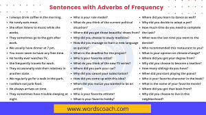 sentences with adverbs of frequency in