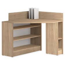 With a variety of storage options, stash papers. Temahome Corner Desk In White Natural Oak Bed Bath Beyond