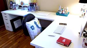 ikea l shaped desk hack