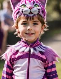 cheshire cat jumpsuit kid costume face