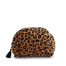 felida velvet cosmetics bag leopard