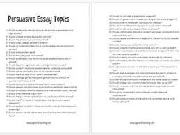 Good persuasive essay topics for middle school  Persuasive  as    