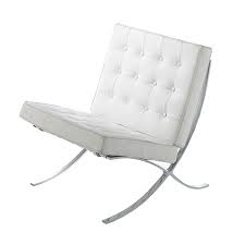 white barcelona style chairs