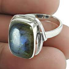 labradorite gemstone ring 925 sterling