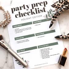 holiday party beauty prep checklist