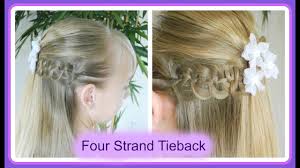 The video shows first communion updo hairstyles ideas. Best First Communion Hairstyles Four Strand Braid Tieback Bonita Hair Do Youtube