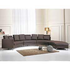 Curved Sectional Sofa With Ottoman And