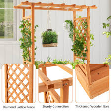 Raised Garden Bed With Trellis Or