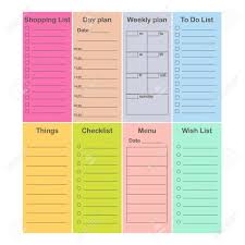 Planner 2019 Set In Flat Style Schedule Templates For School