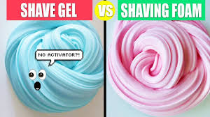 shave gel slime vs shaving foam slime