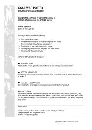 task sheet conflict poetry essay 