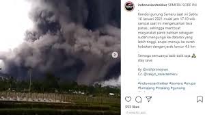 Jakarta, indonesia —mount semeru, the highest volcano on indonesia's most densely populated island of java, spewed hot clouds as far away as 4.5 kilometers (nearly 3 miles) on saturday. 8vxebmlxd6rojm
